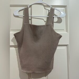 SO Ribbed Tan Women's Tank Top